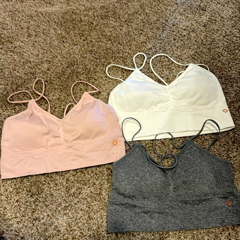 Set of three Danskin intimates, size medium, slight padding, bralette
